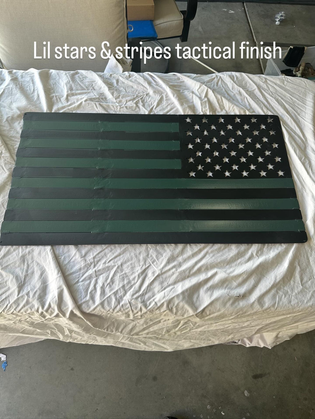 1 Metal American Flag - Stars and Stripes SM