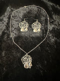 Witches Cauldron Earring and Necklace set