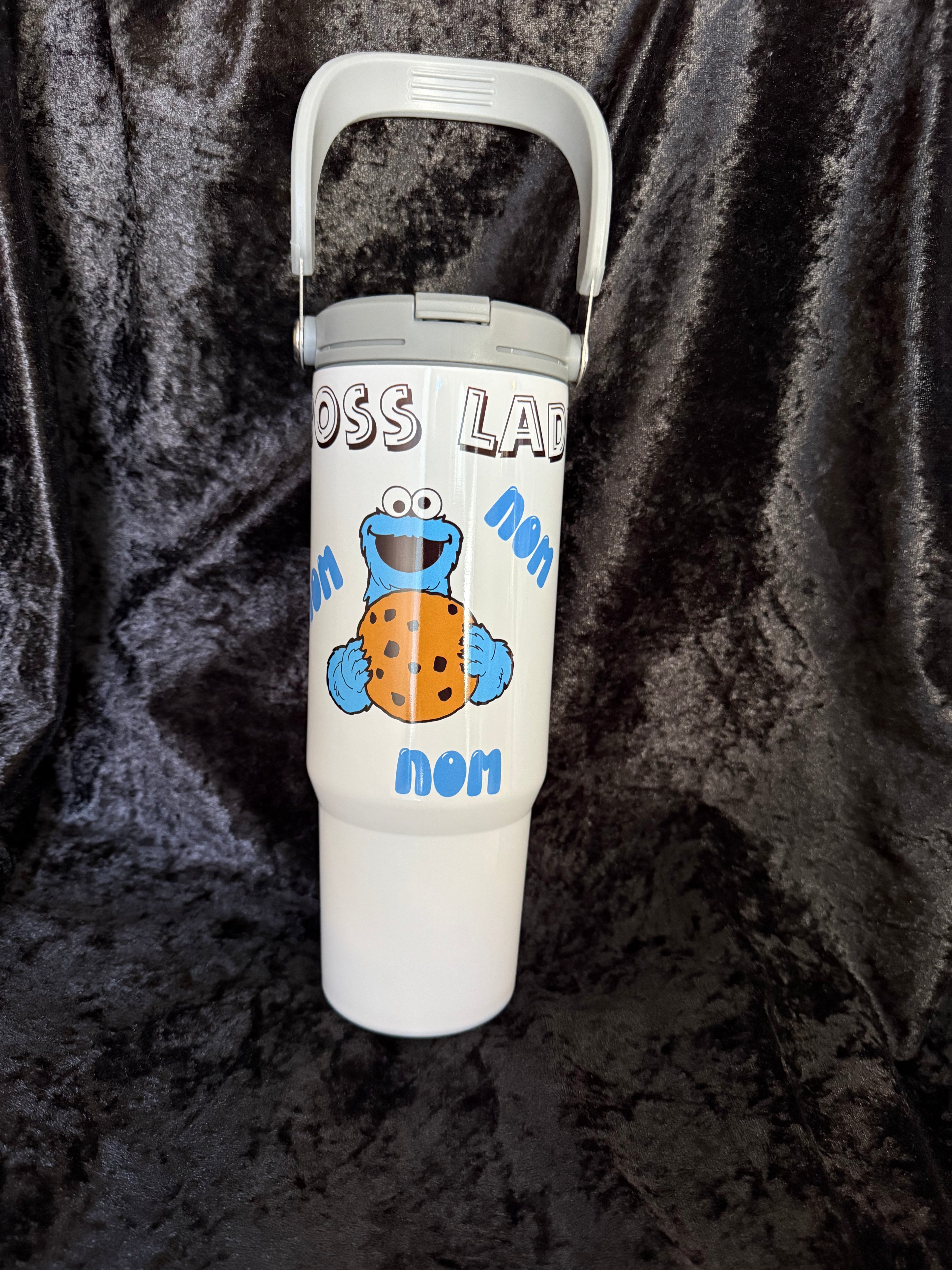 "Boss Lady" Cookie Monster Stainless Steel Hot/Cold Tumbler