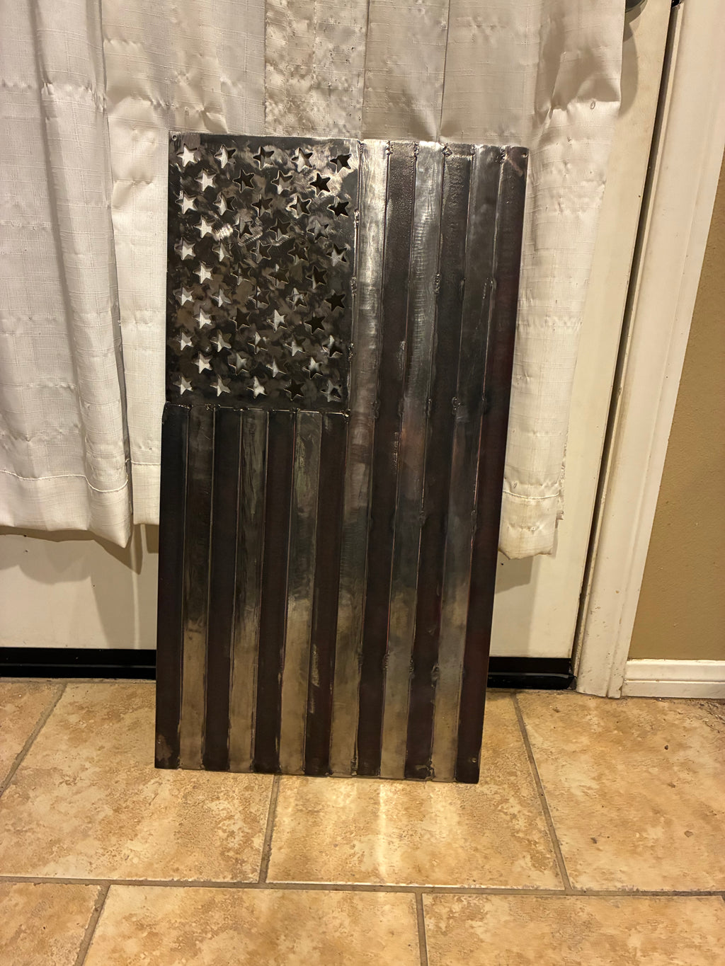 1 Metal American Flag - Stars and Stripes SM